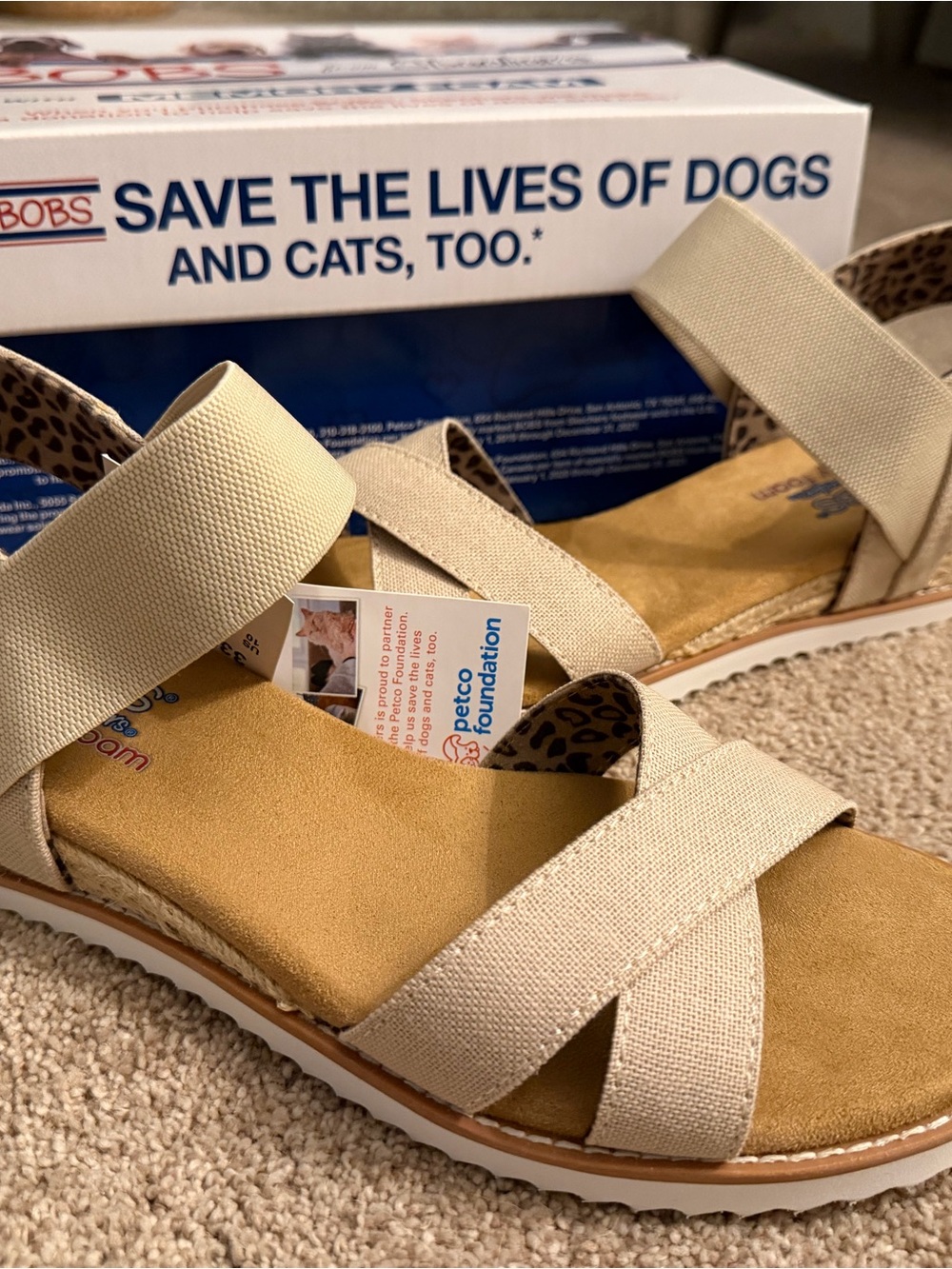 NWT Bob’s Beige Canvas Strap Sandals - Comfortable Casual Shoes